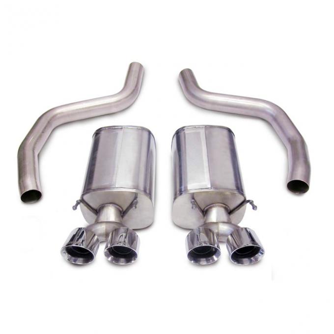 Corvette Corsa 3" with Crossover Pipe Exhaust System , Quad 4" Tips, 2005-2008