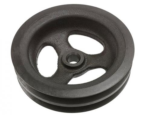 Corvette Power Steering Pump Pulley, 2 Groove Cast Iron, With Big Block, 1966-1974