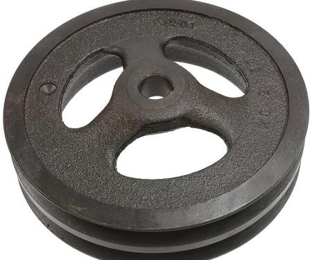 Corvette Power Steering Pump Pulley, 2 Groove Cast Iron, With Big Block, 1966-1974