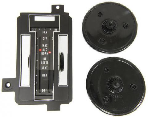 Corvette Heater/Air Conditioning Control Face Plate Repair Kit, With Air Conditioning, 1972-1975