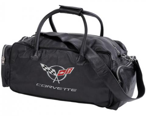 Corvette Black Duffle Bag, with C5 Logo, 24"