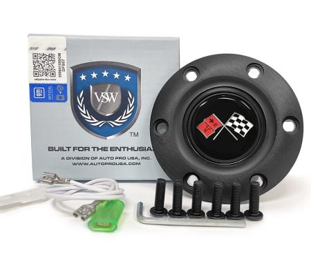 Auto Pro USA VSW 6-Bolt Steering Wheel Horn Button STE1013BLK
