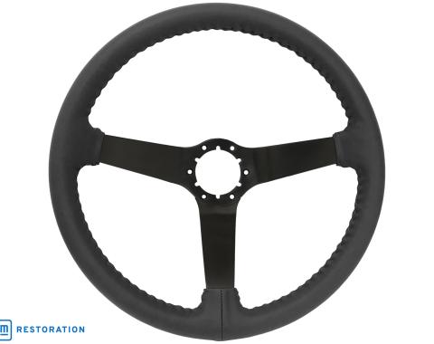 Auto Pro USA 1977-1982 Chevrolet Corvette VSW 6-Bolt OE Steering Wheel, Genuine Black Leather, 14 in. Diameter ST3029BLK