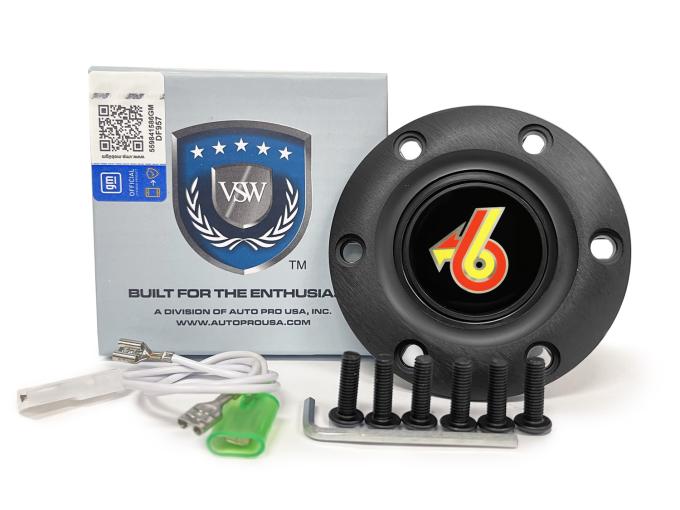 Auto Pro USA VSW 6-Bolt Steering Wheel Horn Button STE1036BLK