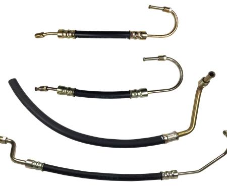 Auto Pro USA 1963-1979 Chevrolet Corvette Power Steering Hose Kit, Incl. Valve To Cylinder Big Loop/Valve To Cylinder Small Loop Extension/Return Hose/Small Block Pressure Hose PSHKIT1