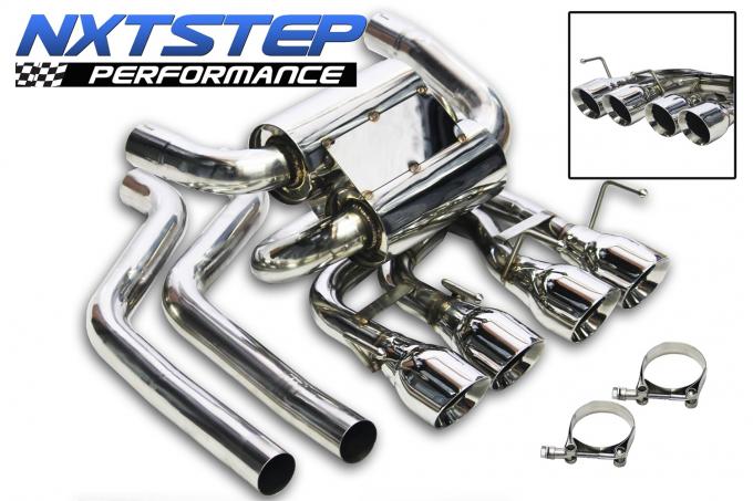 Auto Pro USA 2009-2013 Chevrolet Corvette NXT Step Performance Exhaust System, Axle Back, 4 in. Double Wall Design EX3033A