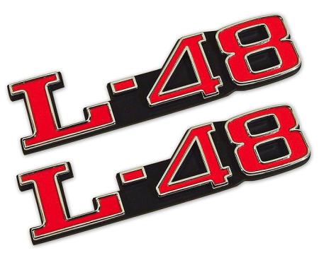 Trim Parts 73-82 Corvette Hood Emblem, L-48, Pair 5971