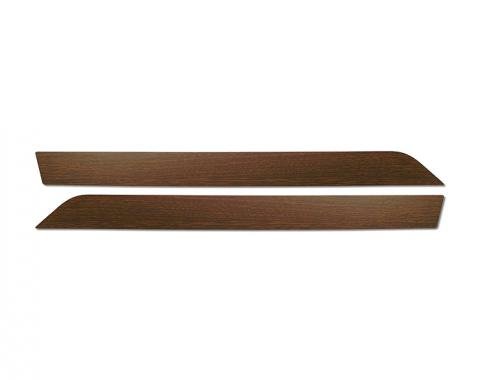 Corvette Door Panel Molding Inserts, Dark Walnut, For Deluxe Door Panels, 1970-1975
