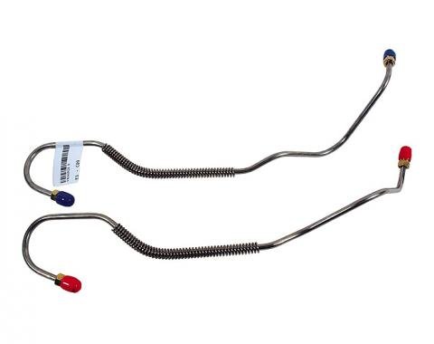 Right Stuff 69 - 82 All Cars, w/o Armor - Rear Axle Brake Lines - Stainless, 2 Pcs. VRA6902S
