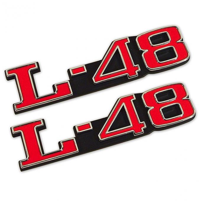 Trim Parts 73-82 Corvette Hood Emblem, L-48, Pair 5971