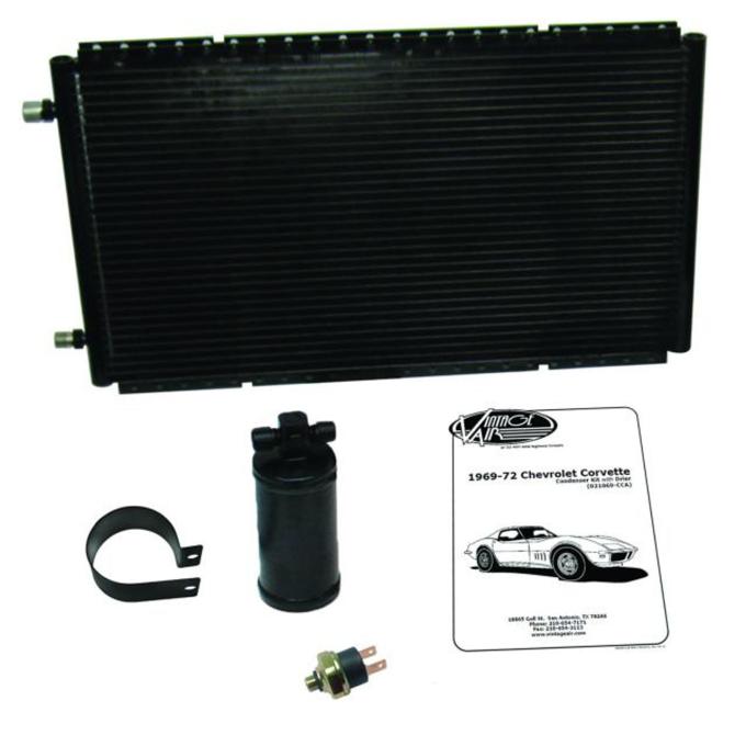 Vintage Air 1969-72 Chevrolet Corvette SureFit&trade; Condenser Kit w/ Drier 021069-CCA