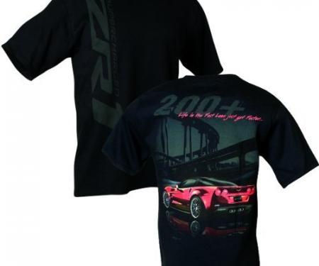 Corvette T-Shirt, Men's, Corvette ZR1 Fast Lane With Red Car