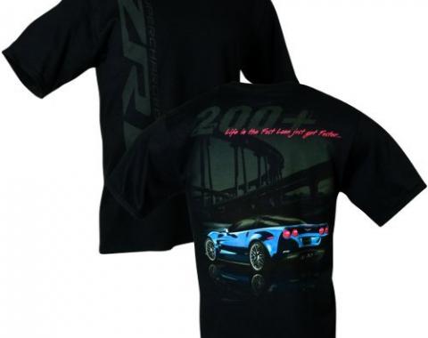 Corvette ZR1 Life in the Fast Lane Shirt, Blue Car
