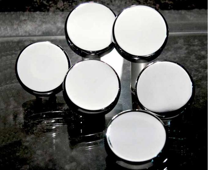 American Car Craft 1997-2013 C5/C6 Corvette - Fluid Cap Cover Set 6Pc Manual Transmission, Triple Plated Chrome 043045