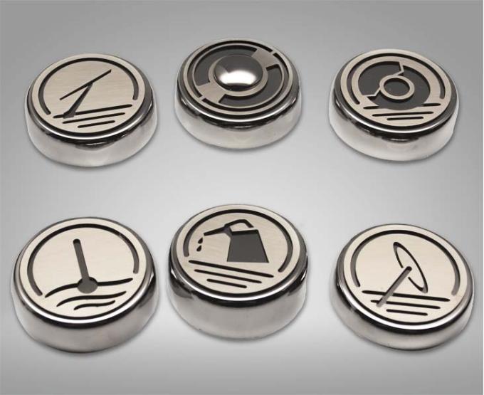 American Car Craft 1997-2004 C5 Corvette - Executive Series Fluid Cap Cover Set 6Pc, Manual Transmission 033082