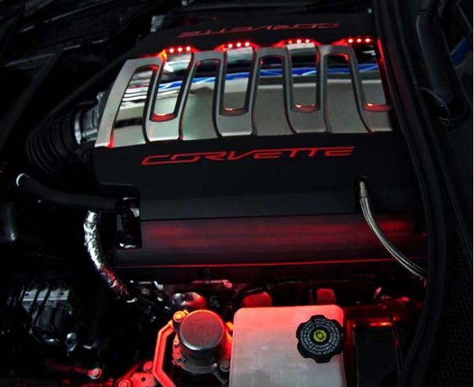 American Car Craft 2014-2019 C7 Corvette Stingray - LED Fuel Rail Lighting Kit 2Pc, Choose LED Color 053002