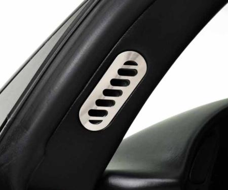 American Car Craft 1997-2004 C5/Z06 Corvette - Pillar Vent Covers 2Pc, Brushed Stainless Steel 031030