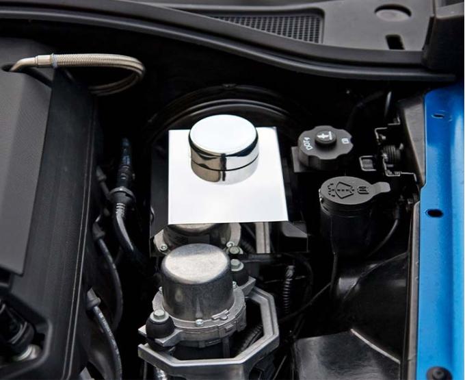 American Car Craft 2014-2019 Corvette Z06/Z51/ZR1/C7 Stingray - Master Cylinder Cover for Manual Trans., Polished Stainless Steel 053038