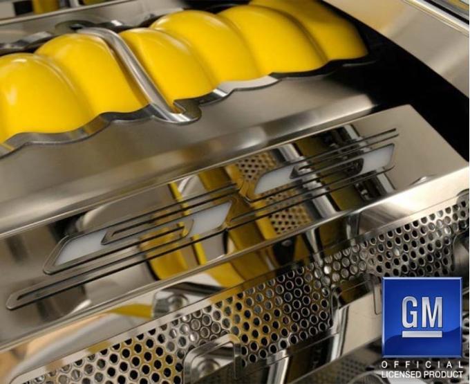 American Car Craft 2010-2015 Camaro SS - SS Style Fuel Rail Covers, Perforated Stainless Steel 103038