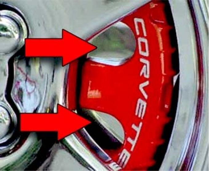 American Car Craft 1997-2004 C5/Z06 Corvette - Brake Pad Covers 4Pc, Polished Stainless Steel 032012