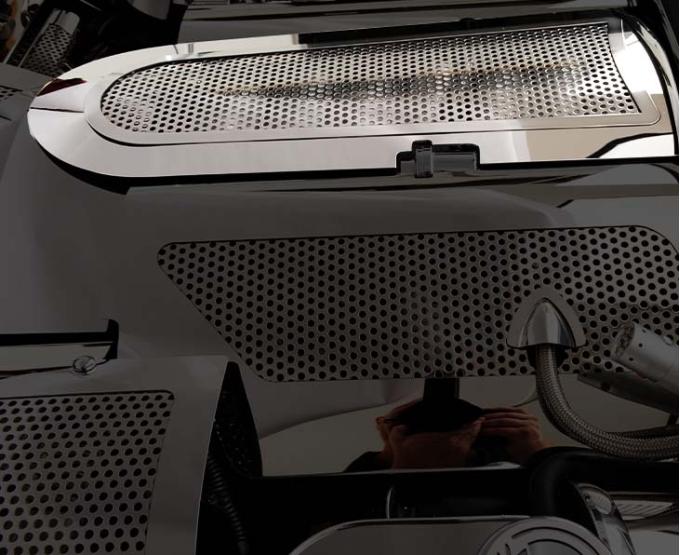 American Car Craft 1997-2004 C5/Z06 Corvette - Plenum Cover Low Profile, Perforated Stainless Steel 033030
