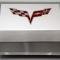 American Car Craft 2005-2013 C6 Corvette - Deluxe Fuse Box Cover with Crossed Flags Emblem, Stainless Steel, Choose Color 043116