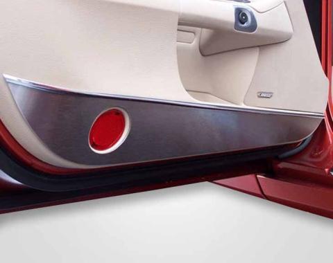 American Car Craft 2005-2013 C6 Corvette - Door Guards 2Pc, Brushed Stainless Steel 041019