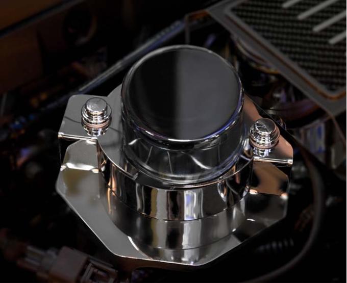 American Car Craft 2014-2019 Corvette Stingray C7/Z51/Z06 - Vacuum Pump Actuator Cover, Polished Stainless Steel, Optional Cap (With Cap) 053086