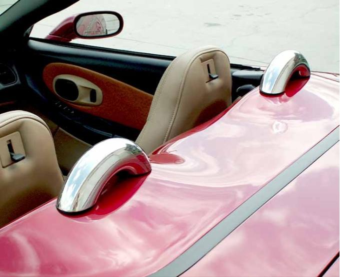 American Car Craft 1998-2004 C5 Corvette Convertible - Faux Roll Bars 2Pc, Polished Stainless Steel 031006