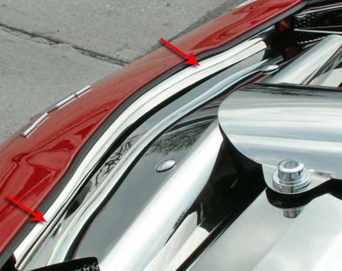 American Car Craft 2005-2013 C6 Corvette - Nose Cap Front Component, Polished Stainless Steel 043020