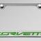 American Car Craft 2014-2019 C7 Corvette - License Plate Frame CORVETTE Lettering, Stainless Steel, Choose Vinyl or LED Color 052033