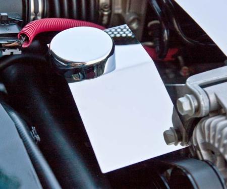 American Car Craft 2008-2013 C6/Z06/GS Corvette - Power Steering Reservoir Cover with Cap, Polished Stainless 043085