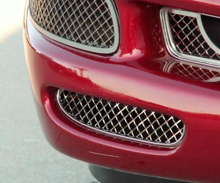 American Car Craft 1997-2004 C5/Z06 Corvette - Front Brake Vent Grilles Laser Mesh 2Pc, Polished Stainless Steel 032023