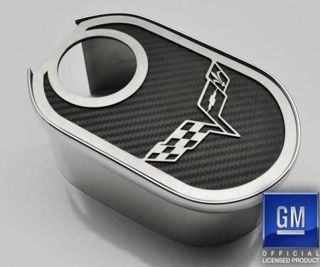American Car Craft 2005-2008 C6 Corvette - Master Cylinder Cover with Crossed Flags & Cap Cover Choose Color 043131
