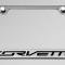 American Car Craft 2014-2019 C7 Corvette - License Plate Frame CORVETTE Lettering, Stainless Steel, Choose Vinyl or LED Color 052033