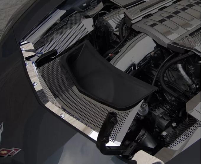 American Car Craft 2014-2019 C7/Z51/Z06 Corvette Stingray - Nose Cap 4Pc, Polished Stainless Steel 053069