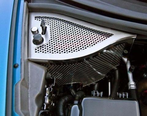 American Car Craft 2006-2013 Z06/GS/C6 Corvette - Dry Sump Oil Tank Cover, Stainless Steel (Polished Stainless Steel) 043097