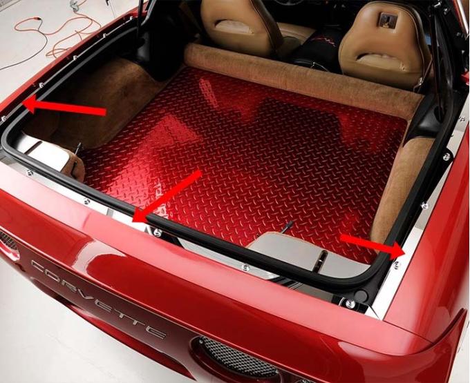 American Car Craft 1998-2004 C5 Convertible/Z06 Corvette - Rear Deck Trim 3Pc Kit, Polished Stainless Steel 031045
