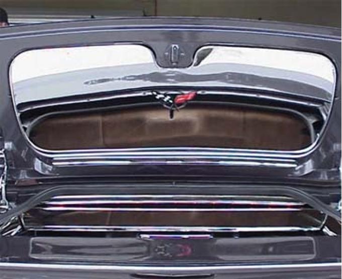 American Car Craft 1998-2004 C5/Z06 Corvette - Convertible or Hard Top Trunk Lid Liner, Polished Stainless Steel 031023