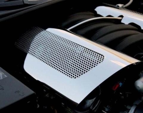 American Car Craft 2006-2013 Corvette Z06 only - Perforated Fuel Rail Covers Replacement Style, Polished Stainless 043087