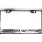 American Car Craft C5 Corvette - License Plate Frame with CORVETTE Inlay, Brushed Stainless, Choose Inlay Color 032050