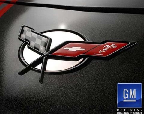 American Car Craft 1997-2004 C5/Z06 Corvette - Emblem Inserts Front and Rear 8Pc, Polished Stainless 032036