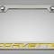 American Car Craft 2020-2024 C8 Corvette - CORVETTE Style License Plate Frame, Brushed Stainless, Choose Color Inlay 882008