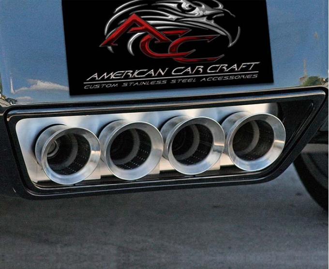 American Car Craft 2014-2019 C7/Z51/Stingray/Z06/ZR1 Corvette - Exhaust Filler Panel Polished, NPP VERSION Exhaust 052051