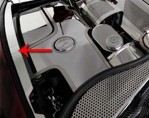 American Car Craft 1997-2004 C5/Z06 Corvette - Inner Fender Liners 4Pc with Top Caps, Polished Stainless Steel 033027