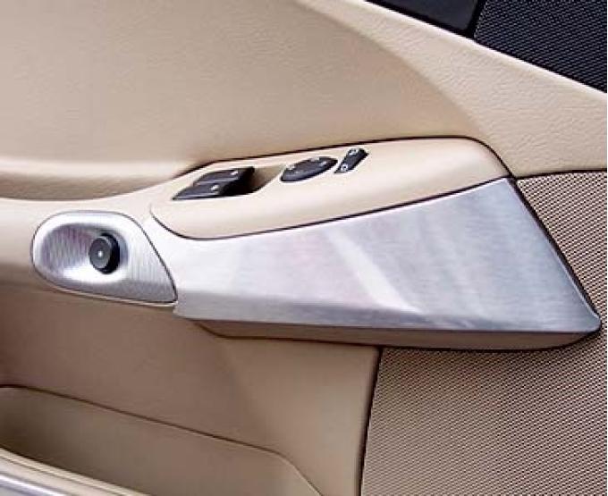 American Car Craft 2005-2013 C6 Corvette - Door Knee Guard 2Pc, Brushed Stainless Steel 041024