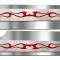 American Car Craft 2010-2015 Camaro SS - Fuel Rail Covers Tribal Flame Style 2Pc, Polished Stainless Steel 103010