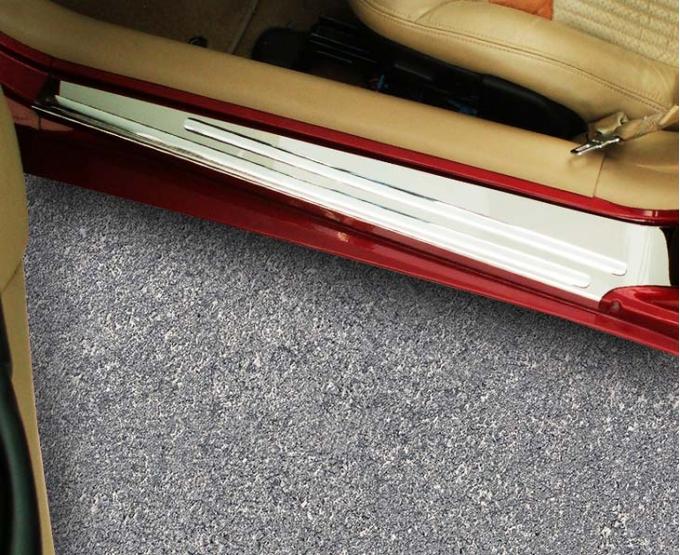 American Car Craft 1997-2004 C5/Z06 Corvette - Outer Door Sills with NO Ribs 2Pc, Polished Stainless Steel 031011