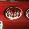 American Car Craft 1997-2004 C5/Z06 Corvette - Taillight Grilles Flame Style 4Pc, Polished Stainless Steel 032040