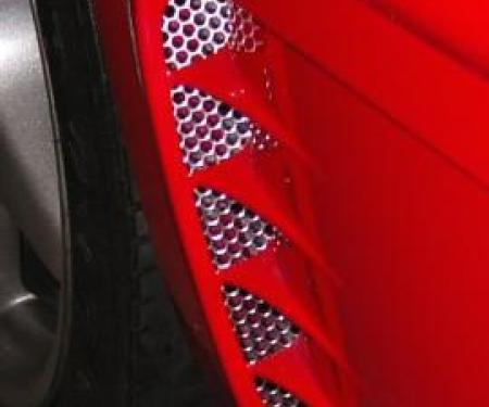American Car Craft 1995-1996 C4 Corvette - Side Vents Perforated 2Pc, Polished Finish 022004